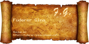 Fuderer Gina névjegykártya